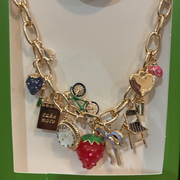 Kate Spade Gold Charm Necklace with Colorful Accents - Picture 5 of 5